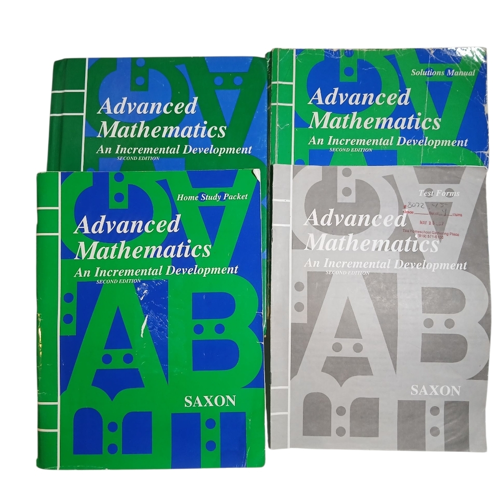Saxon Advanced Mathematics Textbook Solutions Homeschool Test Forms 2nd Edition